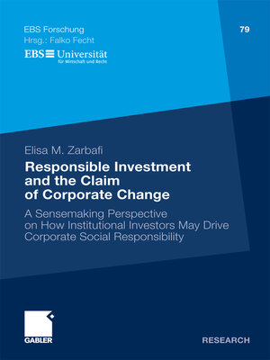 cover image of Responsible Investment and the Claim of Corporate Change